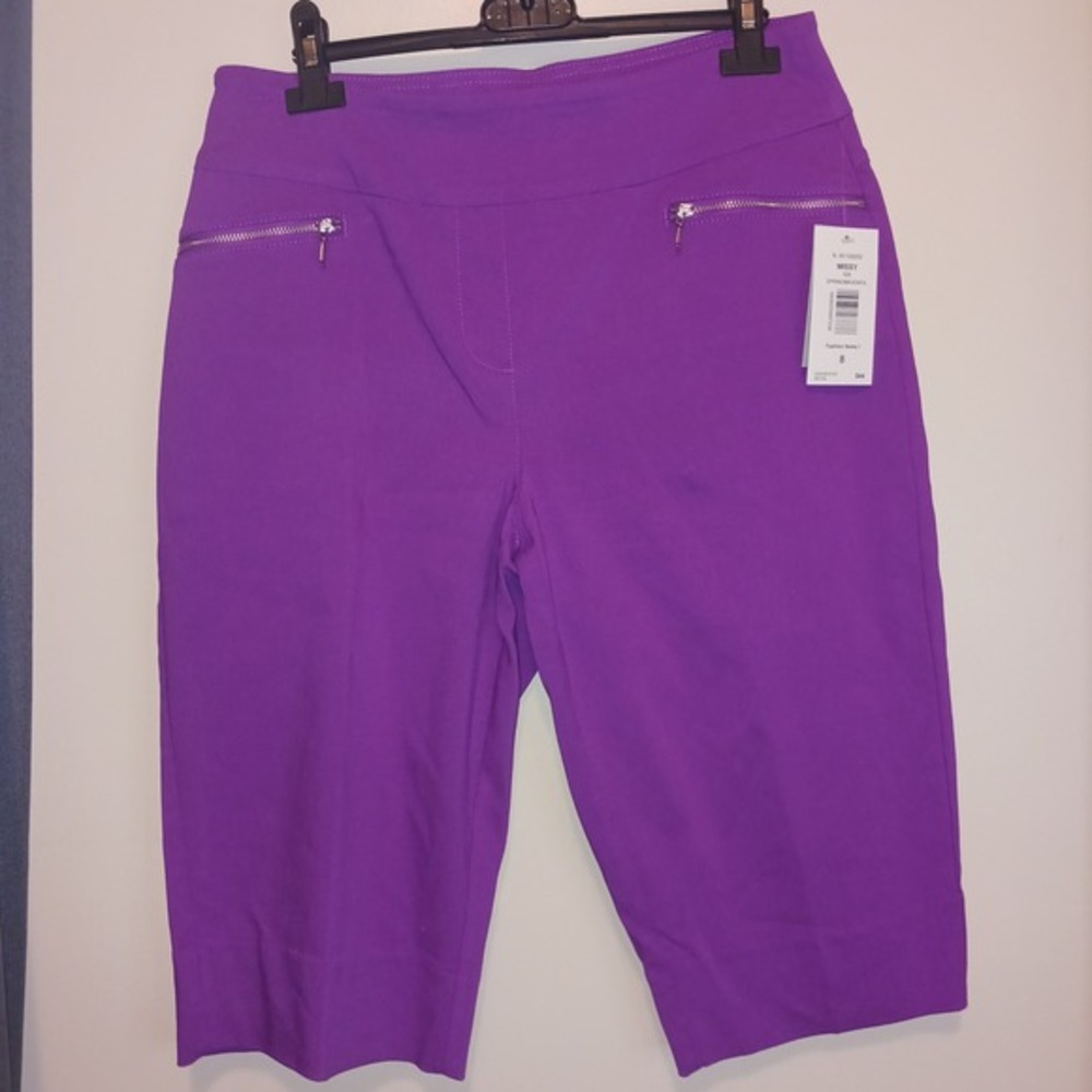 New Alia Missy cottagecore Purple  Capri Cropped Pants